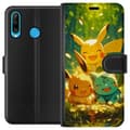 Miniatyrbilde 1 av 3: Huawei P30 lite Lommeboketui Pixelmonster spillstil - fargerik design for retro-elskende spillere