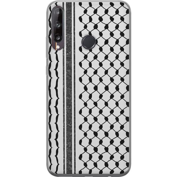 Huawei P40 lite E Genomskinligt Skal Palestinskt mönster – inspirerat av keffiyeh-tyg i traditionell stil