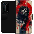 Miniatyrbild 1 av 3: Huawei P40 Pro Plånboksfodral Jesus med kors – kristet motiv med stark symbolik om tro och hopp