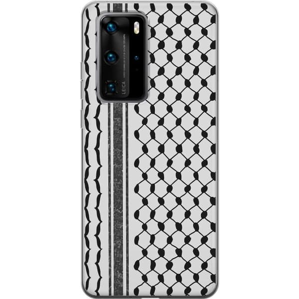 Huawei P40 Pro Genomskinligt Skal Palestinskt mönster – inspirerat av keffiyeh-tyg i traditionell stil