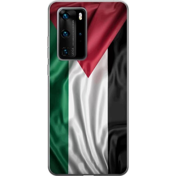 Huawei P40 Pro Gjennomsiktig deksel Palestinaflagget – ikoniskt symbol på frihet i rødt, svart, hvitt og grønt