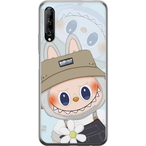 Huawei P smart Pro 2019 Genomskinligt Skal Labubu med hatt – Pop Mart-figur Mr. Butcher i retro stil med karaktär