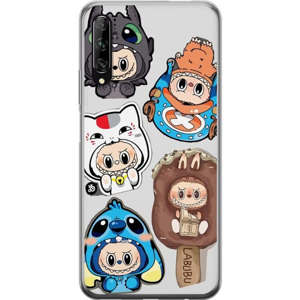 Huawei P smart Pro 2019 Gennemsigtig cover Labubu figur samling - Pop Mart Labubu The Monsters i farverigt design