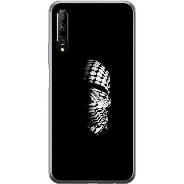 Huawei P smart Pro 2019 Gennemsigtig cover Keffiyeh-mønster - klassisk sort-hvid palæstinensisk tørklæde med kulturel betydning