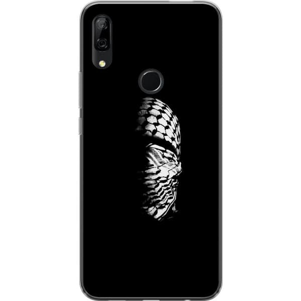 Huawei P Smart Z Gennemsigtig cover Keffiyeh-mønster - klassisk sort-hvid palæstinensisk tørklæde med kulturel betydning