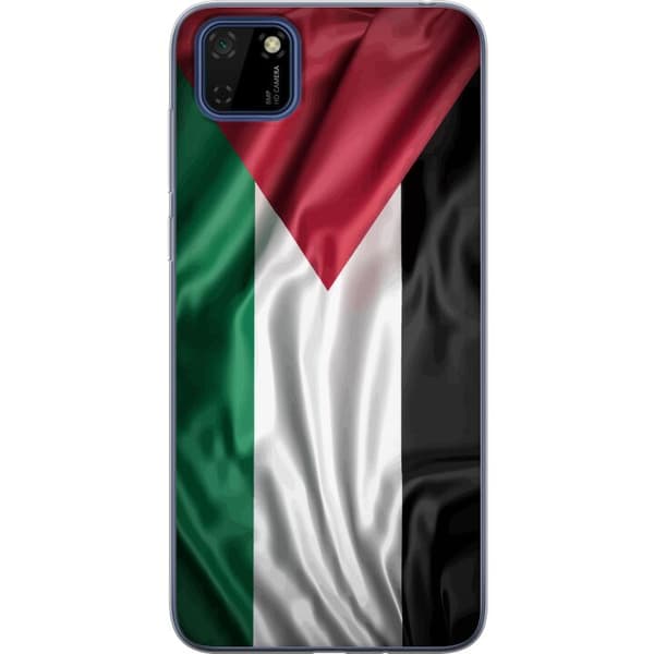 Huawei Y5p Läpinäkyvä kuori Palestiinan lippu – ikoninen vapauden symboli punaisessa, mustassa, valkoisessa ja vihreässä