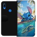 Pikkukuva 1 / 3: Huawei P Smart Z Lompakkokotelo Stitch kilpikonnalla - söpö sininen avaruusolento trooppisessa rantaympäristössä Disneyn tapaan