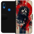 Miniatyrbillede 1 af 3: Huawei P Smart Z Tegnebogsetui Jesus med kors - kristent motiv med stærk symbolik om tro og håb