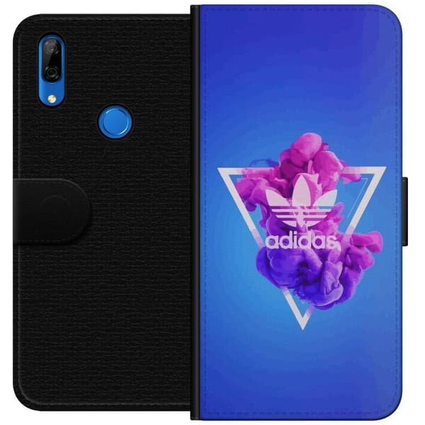 Huawei P Smart Z Tegnebogsetui Adidas-inspireret blåt design - sporty motiv med retrovibe i blå toner