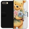 Miniatyrbilde 1 av 3: Huawei Y6 (2018) Lommeboketui Nalle Puh med blomster - klassisk barnefavoritt i en blomstrende vår miljø