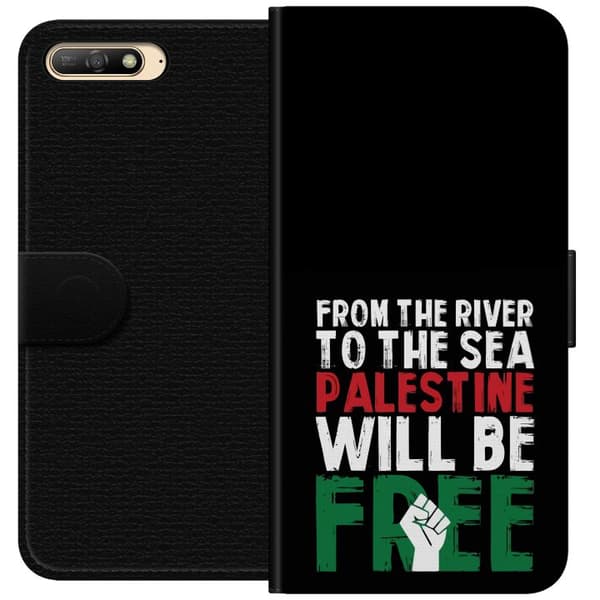 Huawei Y6 (2018) Plånboksfodral Free Palestine – politiskt statement med kraftfullt grafiskt uttryck