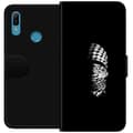 Pikkukuva 1 / 3: Huawei Y6 (2019) Lompakkokotelo Keffiyeh-kuviointi - klassinen palestiinalainen mustavalkoinen shaali, jolla on kulttuurinen merkitys
