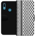 Pikkukuva 1 / 3: Huawei Y6 (2019) Lompakkokotelo Palestiinalainen kuvio - perinteiseen tyyliin inspiroima keffiyeh-kangas
