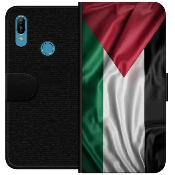 Huawei Y6 (2019) Tegnebogsetui Palestinaflaget – ikonisk frihedssymbol i rød, sort, hvid og grøn