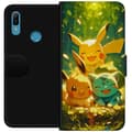 Miniatyrbillede 1 af 3: Huawei Y6 (2019) Tegnebogsetui Pixelmonster spillestil - farverig design til retro-elskende gamere