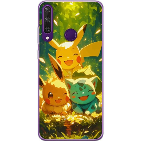Huawei Y6p Gjennomsiktig deksel Pixelmonster spillstil - fargerik design for retro-elskende spillere