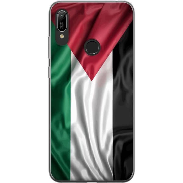 Huawei Y6 (2019) Läpinäkyvä kuori Palestiinan lippu – ikoninen vapauden symboli punaisessa, mustassa, valkoisessa ja vihreässä