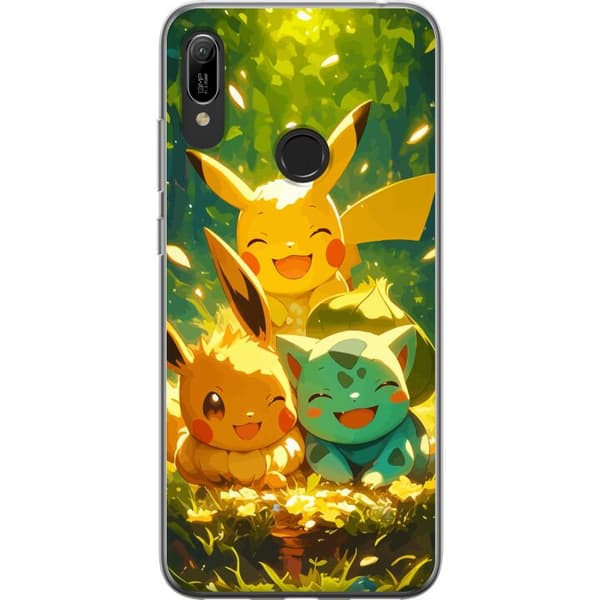 Huawei Y6 (2019) Gjennomsiktig deksel Pixelmonster spillstil - fargerik design for retro-elskende spillere