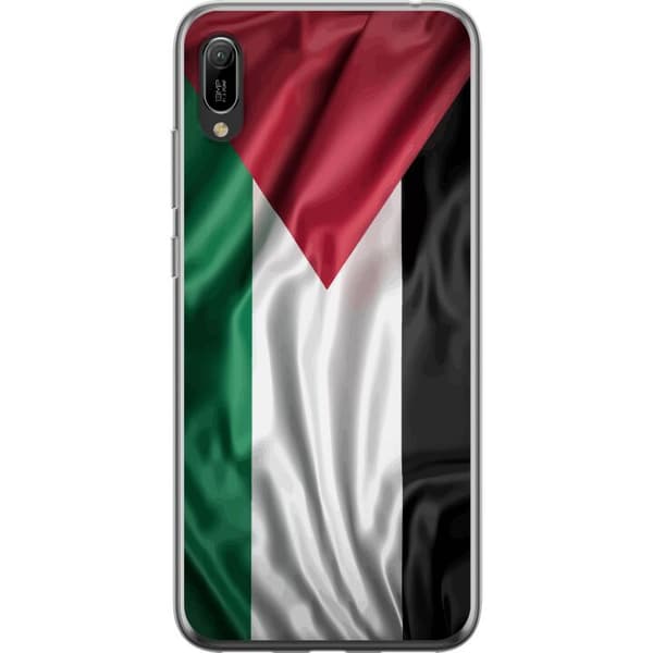 Huawei Y6 Pro (2019) Läpinäkyvä kuori Palestiinan lippu – ikoninen vapauden symboli punaisessa, mustassa, valkoisessa ja vihreässä