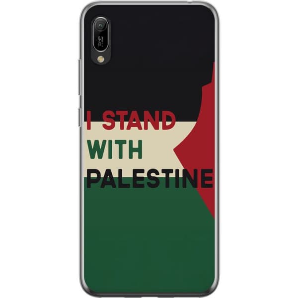 Huawei Y6 Pro (2019) Genomskinligt Skal Stand with Palestine – solidaritetsdesign med starkt budskap