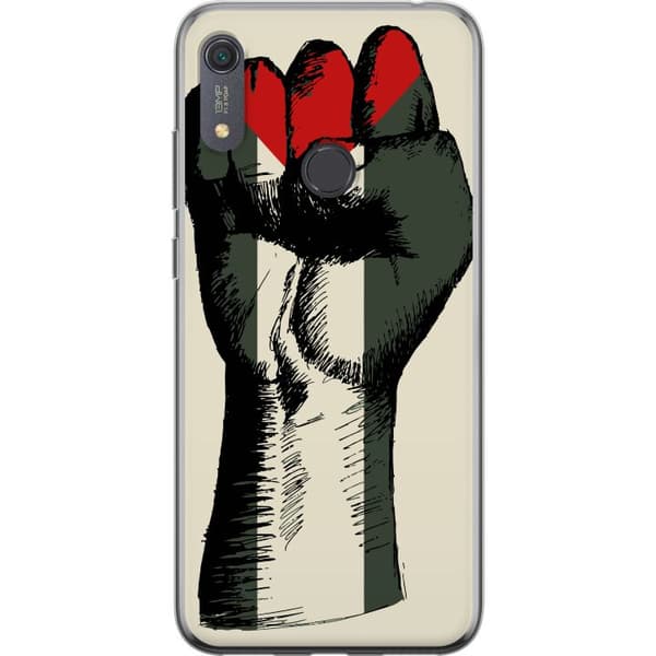 Huawei Y6s (2019) Läpinäkyvä kuori Käsi sidottu Palestinan väreihin - voimakas symboli vapausliikkeelle