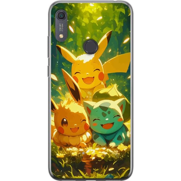 Huawei Y6s (2019) Gennemsigtig cover Pixelmonster spillestil - farverig design til retro-elskende gamere