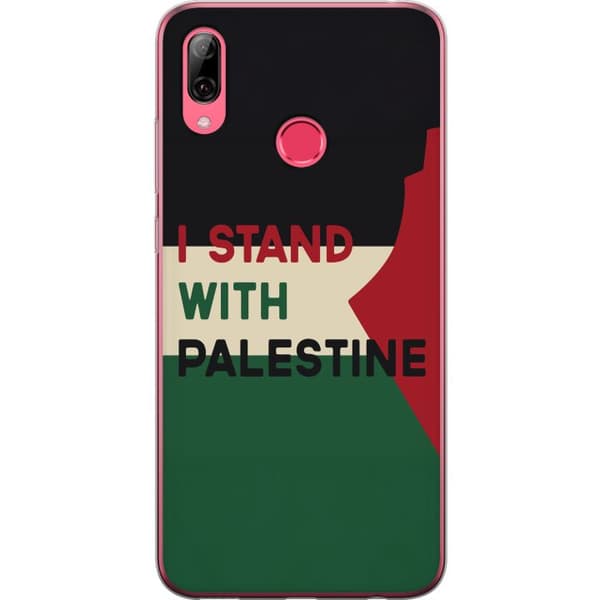Huawei Y7 (2019) Gennemsigtig cover Stå sammen med Palæstina - solidaritetsdesign med en stærk besked