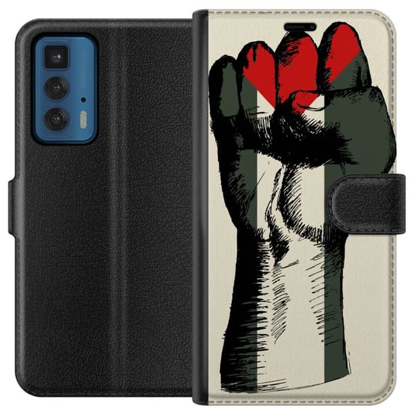 Motorola Edge 20 Pro Lommeboketui Hand knyttet i Palestinas farger - kraftig symbol for frihetsbevegelsen