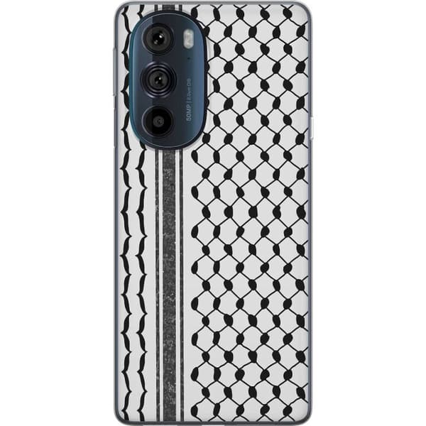 Motorola Edge 30 Pro Läpinäkyvä kuori Palestiinalainen kuvio - perinteiseen tyyliin inspiroima keffiyeh-kangas