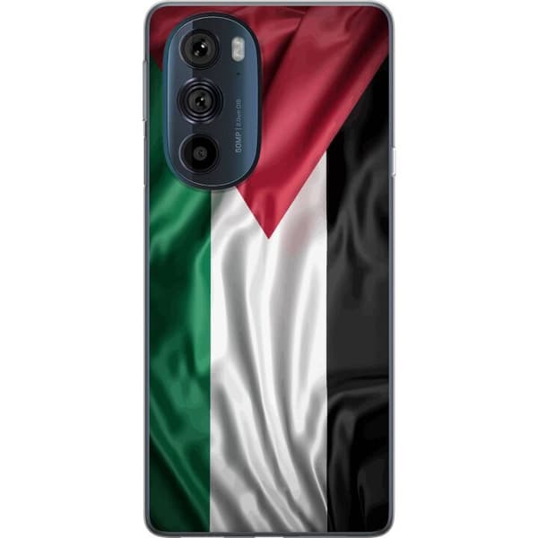 Motorola Edge 30 Pro Läpinäkyvä kuori Palestiinan lippu – ikoninen vapauden symboli punaisessa, mustassa, valkoisessa ja vihreässä