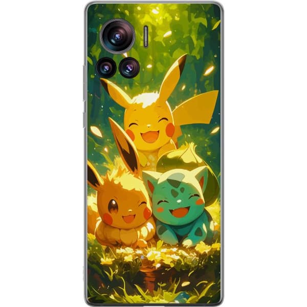 Motorola Edge 30 Ultra Läpinäkyvä kuori Pixelmonster pelityyli - värikäs muotoilu retroa rakastaville pelaajille