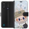 Pikkukuva 1 / 3: Motorola Moto E6i Lompakkokotelo Labubu hattuineen - Pop Mart -hahmo Mr. Butcher retrotyylillä ja luonteella