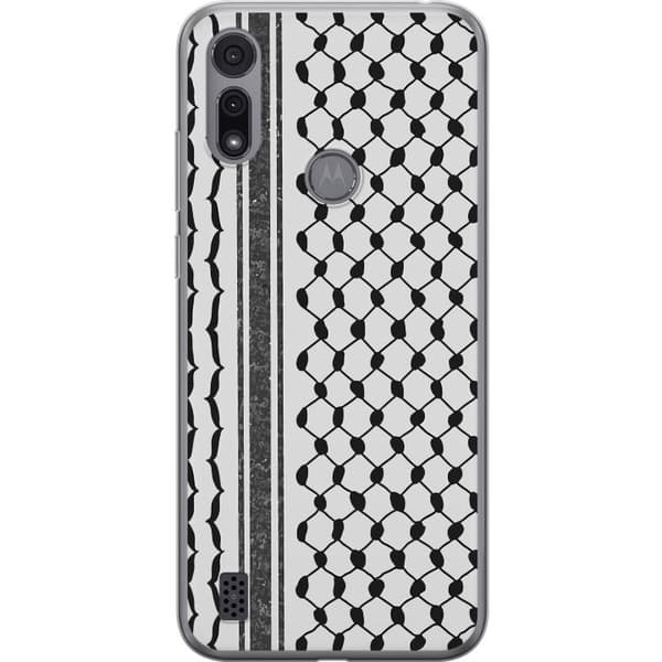Motorola Moto E6i Gennemsigtig cover Palæstinensisk mønster - inspireret af traditionel stil keffiyeh-stof
