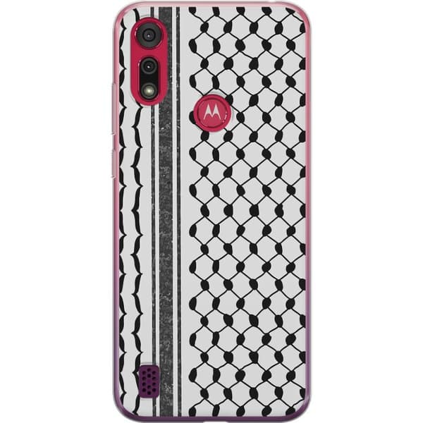 Motorola Moto E6s (2020) Gennemsigtig cover Palæstinensisk mønster - inspireret af traditionel stil keffiyeh-stof