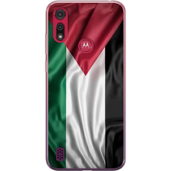 Motorola Moto E6s (2020) Genomskinligt Skal Palestinaflaggan – ikoniskt frihetsmotiv i rött, svart, vitt och grönt