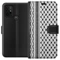 Miniatyrbillede 1 af 3: Motorola Moto G30 Tegnebogsetui Palæstinensisk mønster - inspireret af traditionel stil keffiyeh-stof