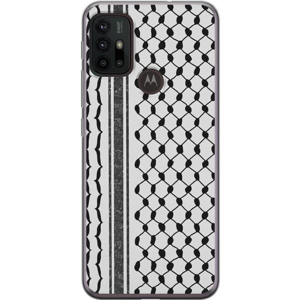 Motorola Moto G30 Gjennomsiktig deksel Palestinsk mønster - inspirert av tradisjonell stil keffiyeh-stoff