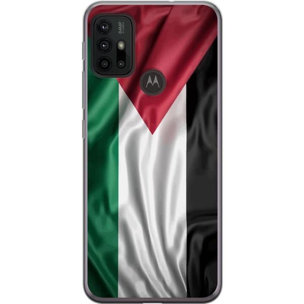 Motorola Moto G30 Gennemsigtig cover Palestinaflaget – ikonisk frihedssymbol i rød, sort, hvid og grøn