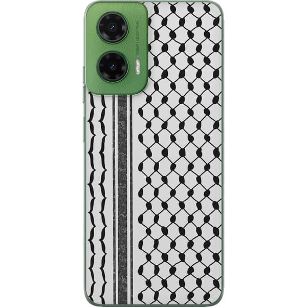 Motorola Moto G35 Genomskinligt Skal Palestinskt mönster – inspirerat av keffiyeh-tyg i traditionell stil