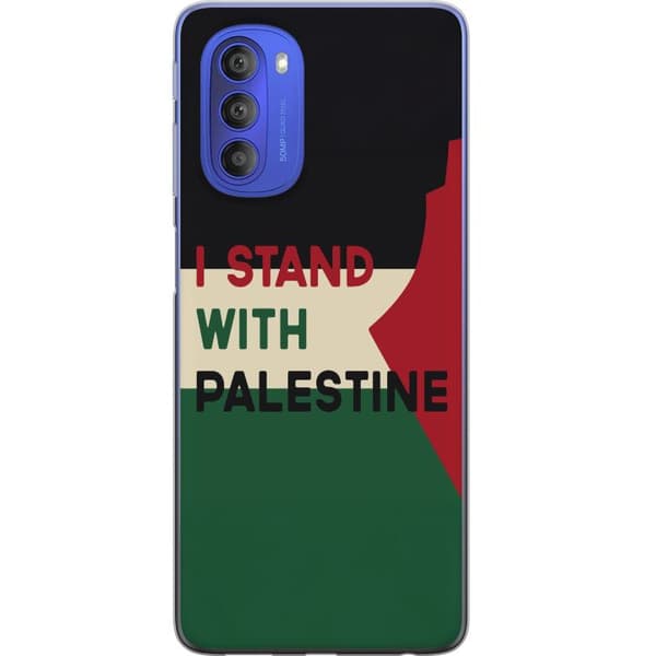 Motorola Moto G51 5G Gjennomsiktig deksel Stå opp for Palestina - solidaritetsdesign med en sterk melding