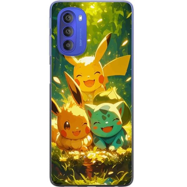Motorola Moto G51 5G Gjennomsiktig deksel Pixelmonster spillstil - fargerik design for retro-elskende spillere