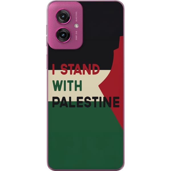 Motorola Moto G55 Gennemsigtig cover Stå sammen med Palæstina - solidaritetsdesign med en stærk besked