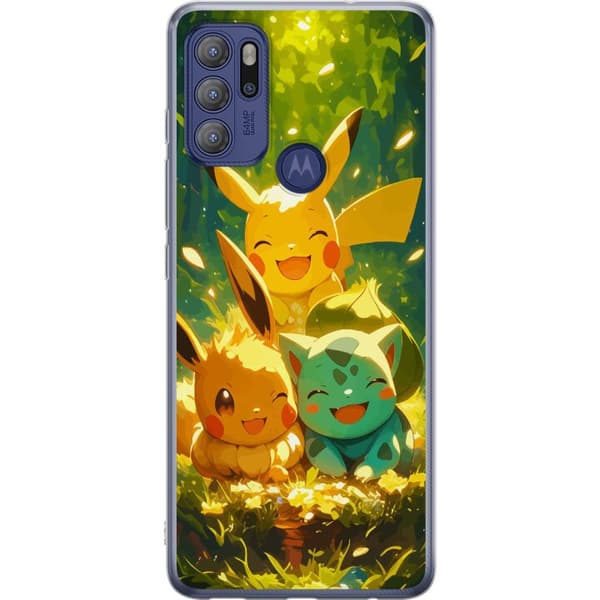 Motorola Moto G60S Genomskinligt Skal Pixelmonster spelstil – färgstark design för retroälskande gamers