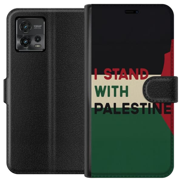 Motorola Moto G72 Plånboksfodral Stand with Palestine – solidaritetsdesign med starkt budskap
