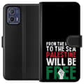 Miniatyrbild 1 av 3: Motorola Moto G73 Plånboksfodral Free Palestine – politiskt statement med kraftfullt grafiskt uttryck