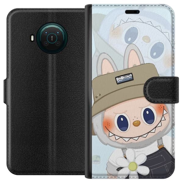 Nokia X10 Tegnebogsetui Labubu med hat - Pop Mart figur Mr. Butcher i retro-stil med karakter