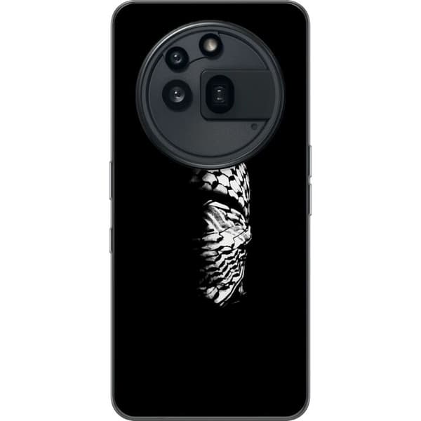 Nothing Phone (3a) Pro Gjennomsiktig deksel Keffiyeh-mønster - klassisk svart-hvit palestinsk sjal med kulturell betydning