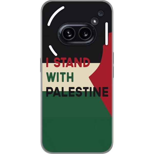 Nothing Phone (2a) Plus Gennemsigtig cover Stå sammen med Palæstina - solidaritetsdesign med en stærk besked