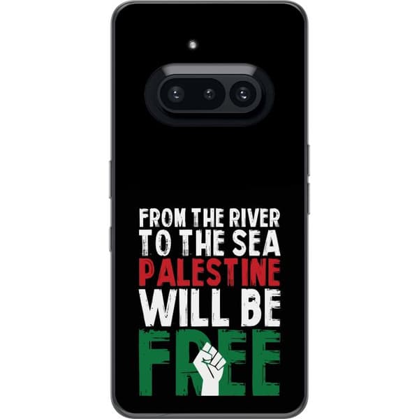 Nothing Phone (3a) Läpinäkyvä kuori Vapauta Palestiina
