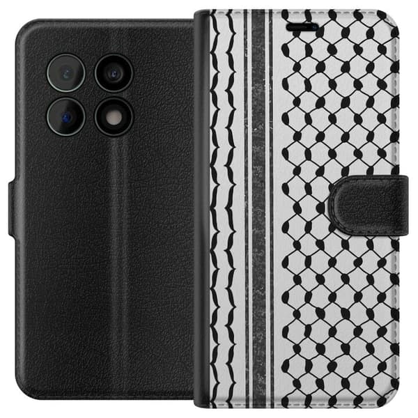 OnePlus 10 Pro Tegnebogsetui Palæstinensisk mønster - inspireret af traditionel stil keffiyeh-stof